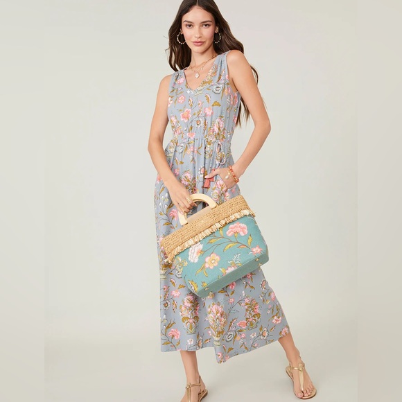 Spartina 449 Lenea Dress Jane Jardinere Blue - Picture 1 of 14